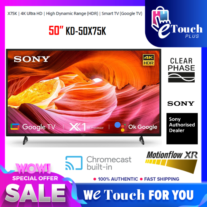 SONY BRAVIA X75K GOOGLE TV 50'' / 55'' / 65 Inch 4K Ultra UHD Processor ...