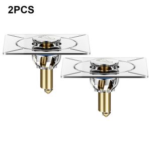 DOUBLEL 2Pcs Stainless Steel Pedal Type Shower Floor Drain Anti-clogging Anti-odor Bounce Press-Type Floor Drain Useful Hygienic Design Fast Drainage Strainer Sewer Floor Mouned