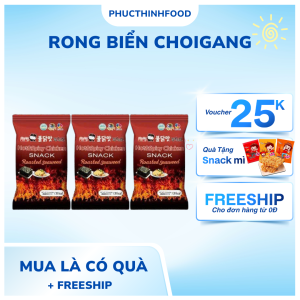 Lốc 3 Gói Rong Biển Ăn Liền Captain Lee Vị Gà Hàn Quốc Buldak 12 g (4 g * 3 gói)