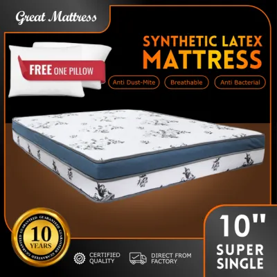 GREAT MATTRESS Single Super Single Size Synthetic Latex Feel Mattress