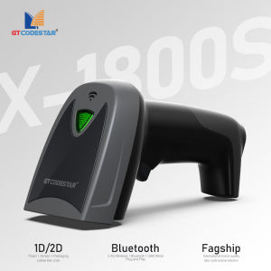GTCODESTAR X-1800S 1D QR Code Reader  2D Bluetooth Barcode Scanner Wireless Barcode Reader QR Code Scanner for Supermarket Barcode Scan