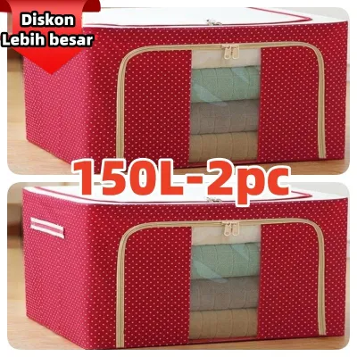 Frame baja kotak penyimpanan Lipat kotak storage box organizer Kain Oxford besar yang memindahkan dan mengatur multifungsilemari pakaian
