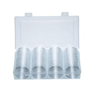 60pcs Clear Capsules Transparent 40mm Round Storage Box Medals Holder for Hobbyists and Souvenir Enthusiasts