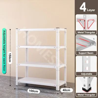 YOYO 5-Tier Adjustable Open Bookshelf | Heavy Duty Metal Bookcase | Multipurpose Home Book & Toy Storage Organizer for Living Room Balcony