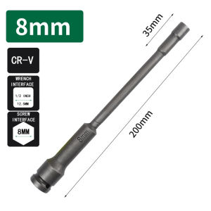 8/10/12/14MM Extra Long Thin Wall Socket 200mm Hex Nut Socket Wrenches for Automobiles Motorcycle