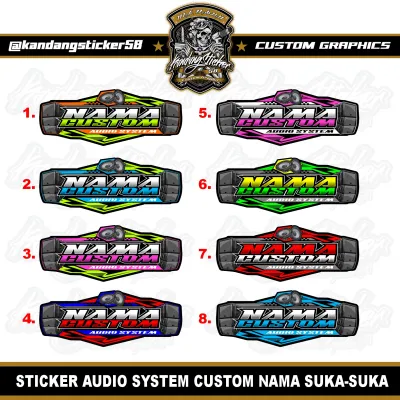 Stiker AUDIO SOUND SYSTEM Custom Satuan Nama Suka Suka Sticker Custom Stiker Timbul Sticker Motor Stiker Toko Sticker Merk Sticker Logo Sticker Timbul Sticker Speker Speaker Emblem Stiker bengkel Stiker Custom Satuan KandangSticker