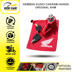 Kunci Gembok Cakram Set Baja Honda Piringan Motor Disc Lock Original