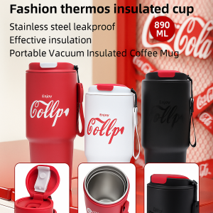 Vacuum Insulated Coffee Cup/Multicolor Octagonal Cola Cup/Portable Hand-Held Thermos Cup