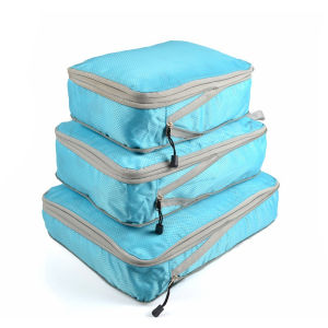HOL Packing Cubes Compression 3pcs Travel Storage Bag Luggage Organizer Set clothes organizer storage