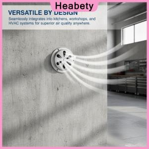 Heabety 95mm 125mm Adjustable Air Vent Grille with Dustproof Cover for Home HVAC Ceiling Wall Ducting