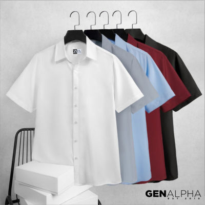Áo sơ mi tay ngắn GEN ALPHA, thiết kế sang trọng với form dáng slimfit, chất liệu thoáng mát GEN459