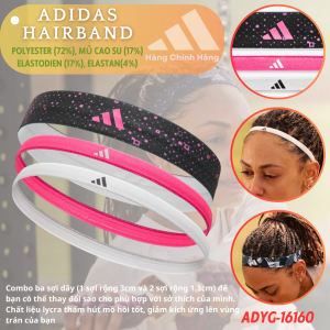 ADIDAS Băng Đô Thể Thao Freesize Thun Co Giãn ADAC-16160 Hair Band  (Combo 3 sợi) - Phụ Kiện Thể Thao Chính Hãng