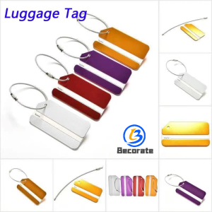 1pc Aluminum Luggage Tags Metal Suitcase Tags Alloy Luggage Label Travel Bag Name Address Labels