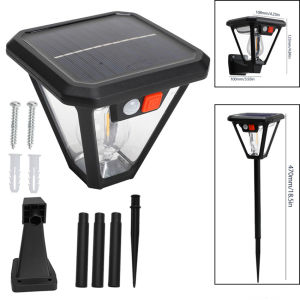 LED Solar Sensor Wall Light Garden Light 3-Mode Waterproof Outdoor Home Landscape Decor