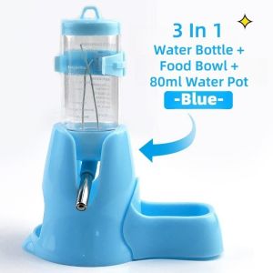 3 In 1 Hamster Water Bottle Small Squirrel Rabbit Automatic Feeding Device Pet Drinking Eating Set