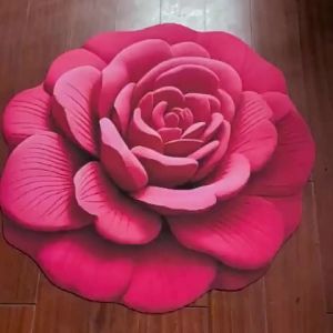 Special-Shaped Flower Diatom Mud Carpet 3d Vision Bedside Blanket Easy Care Dirty Resistant Anti-silp Bedroom Floor Mat