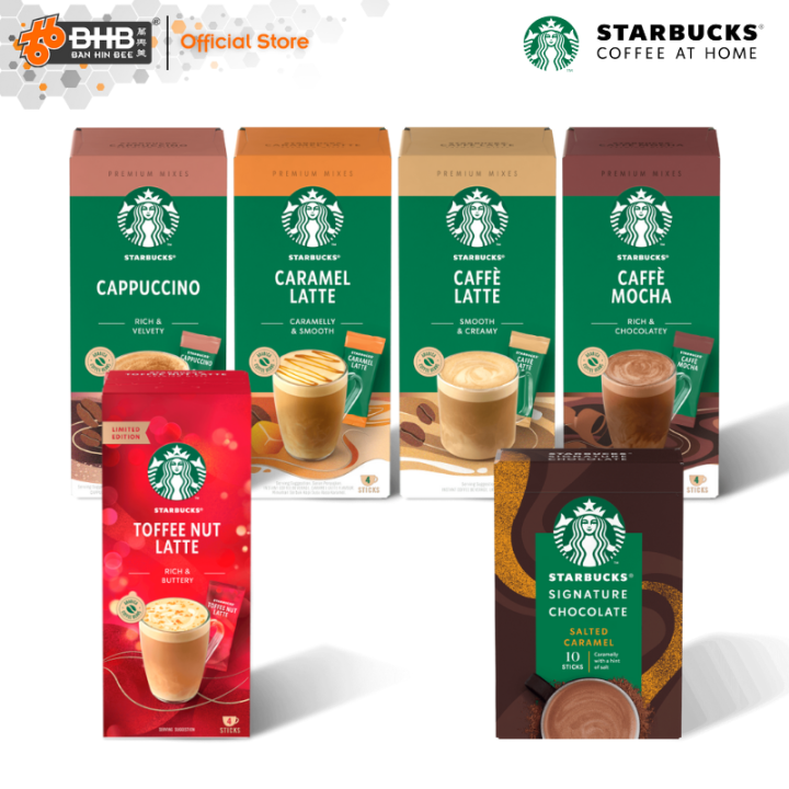 Starbucks Premium Instant Coffee Mixes (4 Sticks/Box) Caffe Latte
