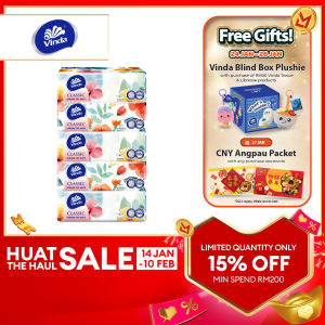 Vinda Classic Box Facial Tissue 2-ply (5x90s)