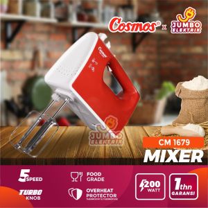 Maspion MSP MT-1193 Hand Mixer / Mixer Tangan 5-Speed 200 Watt MT 1193 / MT1193 - Putih