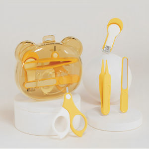 Bộ Bấm Móng Tay Gấu Barrot Cao Cấp 4 Món Bộ Chăm Sóc Móng An Toàn Cho Bé Từ Sơ Sinh Không Chứa BPA Thao Tác Dễ Dàng