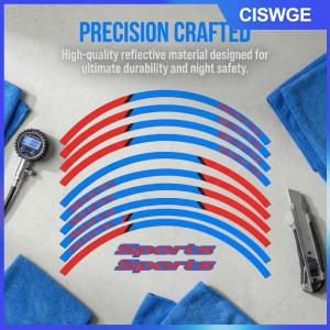 CISWGE Xe Máy Bánh Xe Thể Thao Rim Sọc Dán Cho 18 21 Inch Bánh Xe Không Thấm Nước Phản Quang Decal Băng Đặt Cho Racing