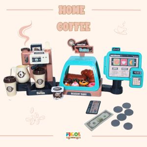 Mainan Anak Mesin Kopi Coffee Maker Barista Keluar Air Lampu Suara Machine Toys