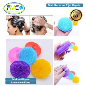 Sisir Anti Ketombe Sisir Keramas Mandi Silikon Sisir Salon Sisir Pijat Kepala Relaksasi Sisi Anti Rambut Kusut Praktis