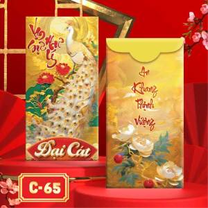 Combo 20 Bao Lì Xì Tết PHƯỢNG HOÀNG KHAI VẬN Bao Lì Xì Chim Hạc Thịnh Vượng May Mắn Và Phú Quý Đầu Năm