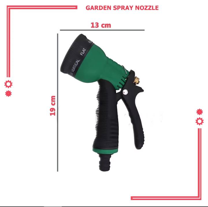 Garden Spray Heavy Duty Rubber Handle Quick Release Water Hose Nozzle
