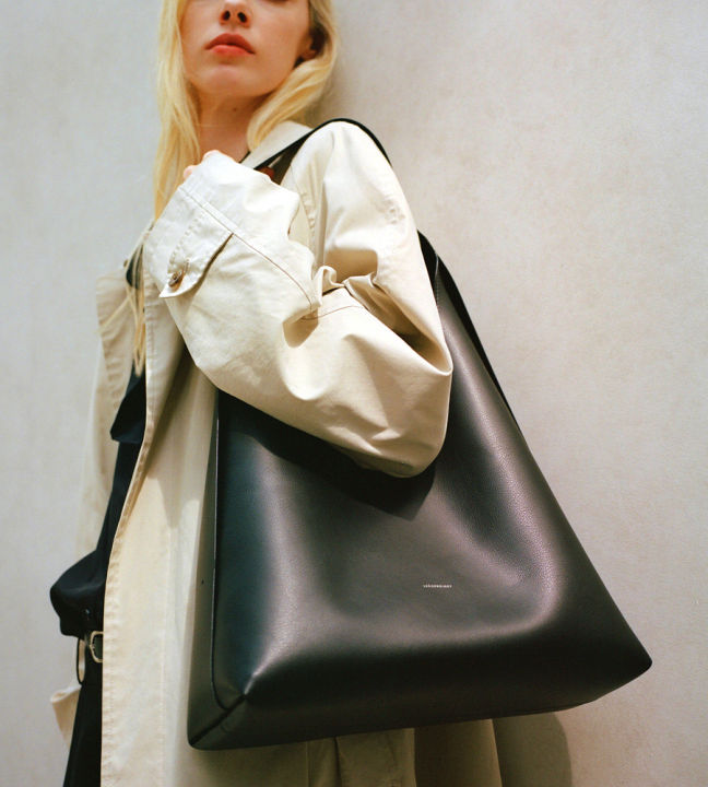 LECC PROJECT LOG BIG HOBO BAG - Artificial Leather BLACK