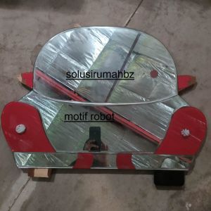 kaca rias + peti cermin berbagai motif ikan mobil catur oval bebek robot kotak L