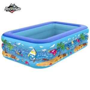 Inflatable Swimming Pool PVC Thickening Swimming Pool Cartoon Pattern Water Play Pool for Summer Outdoor Indoor