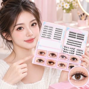 BABY BABY Store Glue Free False Eyelashes 268 Clusters 12 Styles Soft Lashes Lightweight Natural Look Mixed Eyelash Book Set