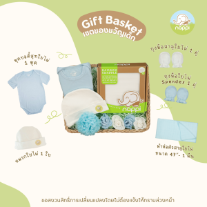 NAPPI BABY กระเช้าตะกร้าของขวัญเด็กแรกเกิด เด็กชาย (Size S)