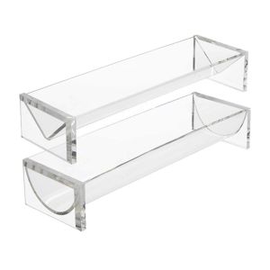 XIJIBAN Clear Cracker Tray Acrylic Cracker Holder Biscuit Stand Durable 8.72.7in Cracker Serving Tray for Wedding Party