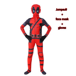 Kids Deadpool Costume for Boys and Black Panther Venom Jumpsuit Cosplay Costume Children Superhero Cosplay Costume New Year Clothes for Kids