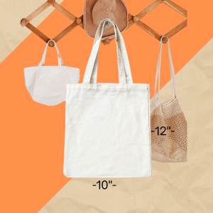 10 PCS PLAIN WHITE TOTE BAG