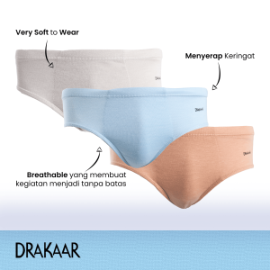 Celana Dalam Pria Drakaar Tipe Dompet 3PCS CD Pria Dewasa Kolor Pria Dewasa