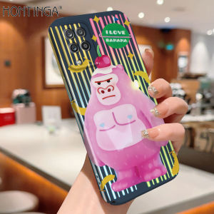 Hontinga เคสฟิล์มรวมทุกอย่างปลอกสำหรับ Samsung กาแลคซี A12 5G 4G เคส M12เคสโทรศัพท์ภาพยนตร์เกาหลีลายการ์ตูนกอริลลาเคสหลังอุปกรณ์ป้องกันเลนส์ดีไซน์แบบแข็งเคสคลุมทั้งหมดกล่องกันกระแทกสำหรับเด็กผู้หญิง