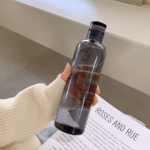 【SG 🚚】Travel Portable Premium Glass Water Bottle  Ins Simple High Value Influencer Time Scale Cup