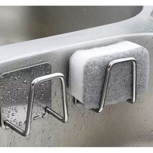Stainless Steel Sponge Holder Quick Dry Sink Rack Kitchen Organizer Rak Span Sinki 水槽架