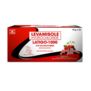 10g Latigo 1000 (10% Soluble Powder) Anthelmintic/ deworming for swine and poultry sold per sachet 10g