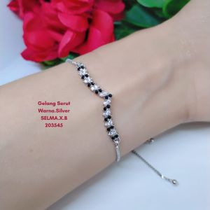 gelang Serut titanium xuping perhiasan aksesoris lapis emas perhiasan pengganti emas