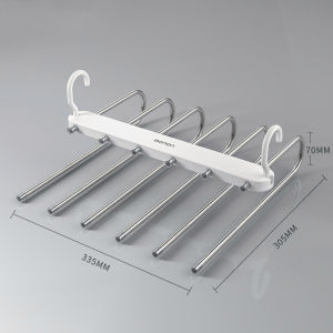 {SG} Folding Pants Rack Multifunctional Multi-Layer Hanger Household Magic Seamless Clip Wardrobe Storage Handy Tool