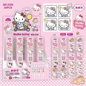 Pen Tulis Pink Kitty Gel Ink Pen Blind Box 1PC 0.5mm Cute Anime School Stationery Scratch Gel Pen