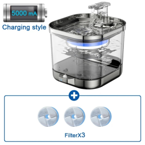 2L Large Automatic Pet Water Fountain For Dog Cat Water Dispenser Wireless Battery Operated Motion Sensor Pet Drinking Fountain Pet Cat Dog Water Feeder