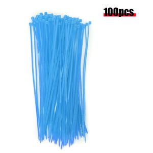 100Pcs Self-Locking Plastic Cable Tie 2.5*200mm Color Cable Tie Fastening Ring Reusable Garden Plant Fastening Tools.
