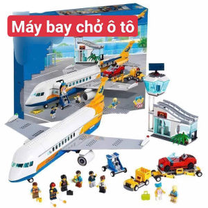 Đồ chơi lắp ráp thành phố - Mô hình máy bay chở khách và vận chuyển hàng hóa hạng nặng X3761