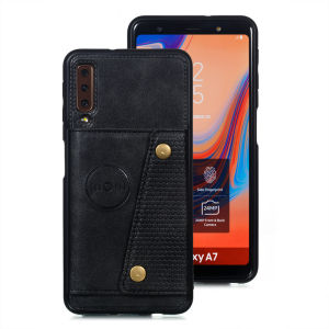 PU Leather Wallet Flip Case For Samsung Galaxy A7 2018 c Car Holder Card Slot Cases For Samsung A7 2018 A750 Back Cover