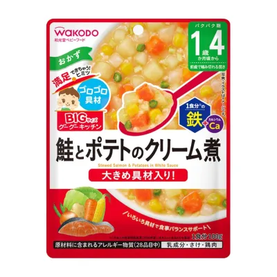 Wakodo WAKODO Food Pouch - Stewed Salmon & Potatoes in White Sauce (16 Months)